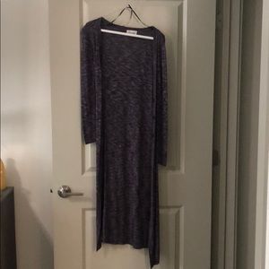 Lightweight purple long cardigan
